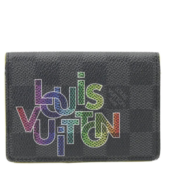 Louis Vuitton  Virgil Abloh Rainbow Logo Damier Graphite Pocket Organizer Wallet - Picture 1 of 10